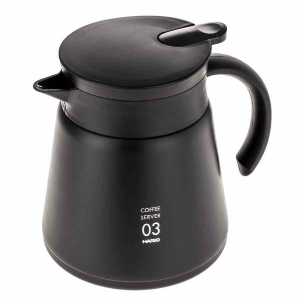 Cafeteira Hario V60 Isolada em Aço Inoxidável Tamanho 03 800 ml, Cor Preta - Para Café de Qualidade Superior. Compre Agora!