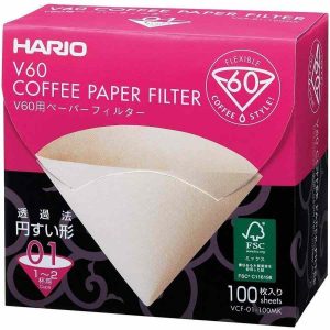 Filtros de papel café Hario V60 Misarashi tamanho 01 - Suavidade e qualidade superiores para um café perfeito. Compre agora!