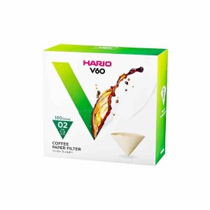 Caixa de Filtros de Papel de Café Marrom Hario V60 Misarashi Tamanho 02 - Acessório Premium para Café Expresso de Qualidade Superior