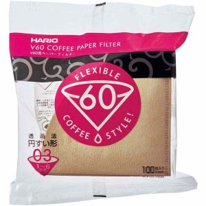 Filtros de papel de café marrom Hario V60 Misarashi tamanho 03 pack com 100 unidades - Para um café perfeito e delicioso!