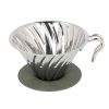 Gotejador de metal Hario V60 Outdoor n.º 02 verde com base de silicone resistente para café fresco e aromático. Compre online!