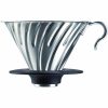 Recipiente de aço inoxidável Hario V60 tamanho 02 com base de silicone para café fresco e perfeito gotejamento. Compre online agora!