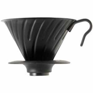 Gotejador de Aço Hario V60 Tamanho 02 com Base de Silicone, Preto Fosco - Café Perfeito em Casa ou no Escritório. Compre Agora na Nossa Loja Online!