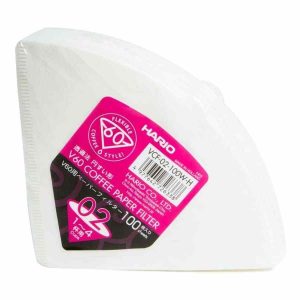 Filtros de papel de café Hario V60 VCF-02-100W-H tamanho 02, 100 unidades para um café perfeito todas as manhãs. Compre online agora!