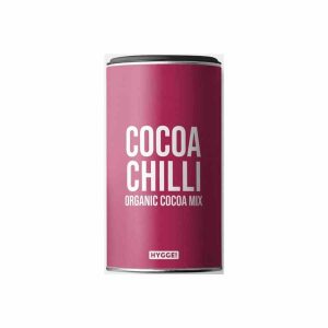 Pó para Beber Chilli de Cacau Orgânico Hygge 250 g - Delícia picante para desfrutar momentos aconchegantes, certificado orgânico.