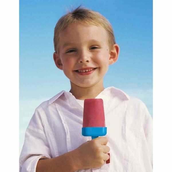 Conjunto de 4 moldes para picolé Ibili em silicone para fazer picolés caseiros de forma prática e divertida. Ideal para refrescar os dias quentes de verão!