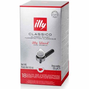 Cápsulas de café expresso illy Classico ESE 18 unidades - Desfrute do sabor intenso do café illy em casa. Compre online agora!