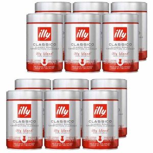 Café moído illy Classico 12 x 250 g - Uma escolha premium para os amantes de café. Aproveite o sabor autêntico do café italiano.