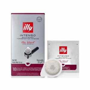 Cápsulas de café expresso intenso illy ESE, embalagem de 18 unidades - Aromático e encorpado, ideal para apreciadores de café. Qualidade premium illy.