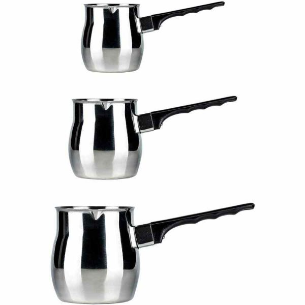 Cafeteira turca ILSA Ibrik em aço inoxidável - Prepare café turco delicioso em casa - Qualidade premium para amantes de café.