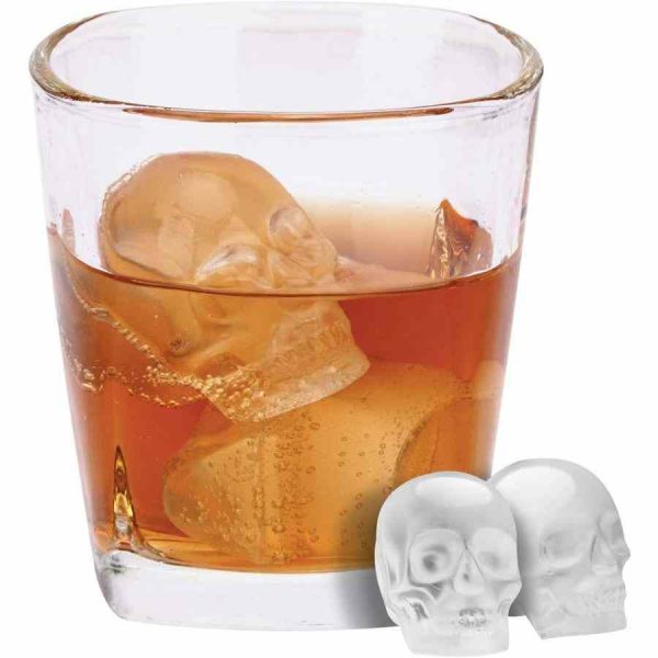 Molde de gelo caveira ILSA 3 x 4 cm para cocktails assustadoramente divertidos na tua festa. Produto de qualidade premium para comprar online.