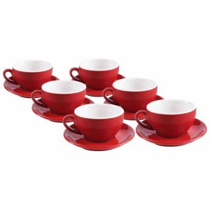 Copo IPA Milano Cappuccino 204 ml, Vermelho, conjunto de 6 copos - elegância e sofisticação para desfrutar da sua bebida favorita.