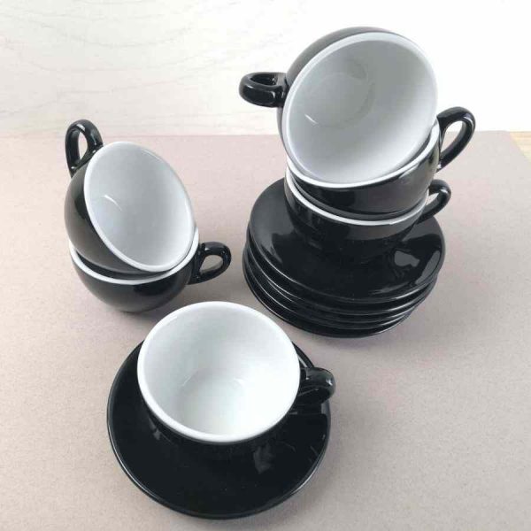 Conjunto de 6 Copos IPA Milano Latte 285 ml, em Preto e Branco para Cerveja Artesanal - Elegância e Qualidade para sua Mesa. Ideal para Presentear!