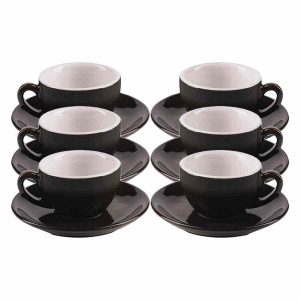 Conjunto de 6 Copos IPA Milano Latte 285 ml, elegantes em Preto e Branco - ideal para cervejas especiais. Compre online agora!