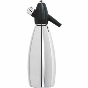 Garrafa de Sifão de Soda em Aço Inoxidável iSi de 1 litro - Design elegante e durabilidade premium para bebidas com gás. Ideal para uso doméstico e profissional.