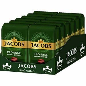 Jacobs Krönung 12 x 500 g Café em Grãos: café premium para os amantes de café exigentes. Aproveite o sabor requintado em cada chávena!