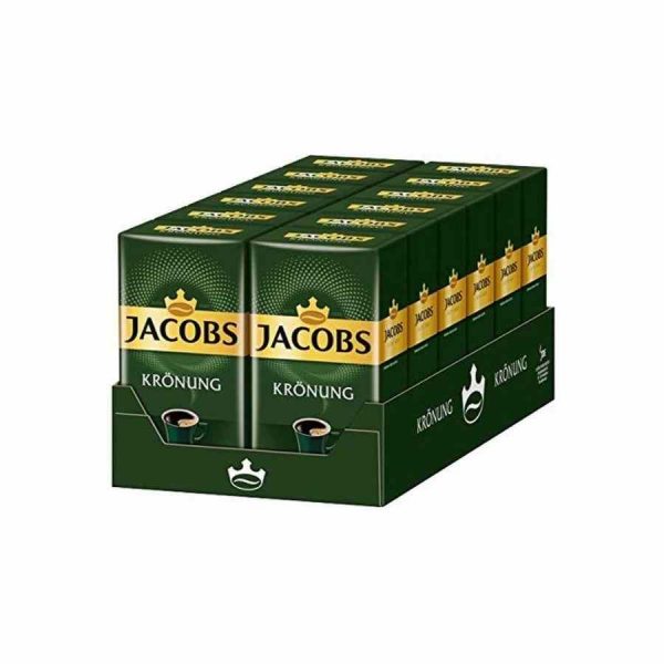 Café moído de alta qualidade Jacobs Krönung 12 x 500g para compra online - Aprecie um café delicioso a qualquer hora do dia!