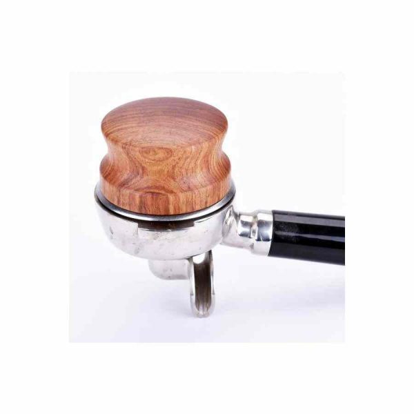 Nivelador de Café JoeFrex Palm-Tamper 58 mm, Madeira de Palisandro. Utensílio premium para baristas exigentes. Aprecie um café perfeito em casa!