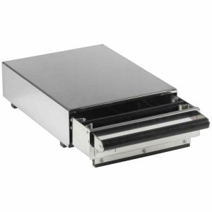 Gaveta JoeFrex Exclusiva M de 32 x 45 cm para baristas exigentes | Organize com estilo | Aço inoxidável premium