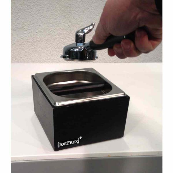 Caixa de batida JoeFrex GN, preta - Acessório premium para preparar café com estilo e precisão. Compre agora e eleve sua experiência!