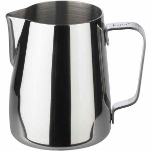 Jarro de leite JoeFrex: Utensílio de barista em aço inoxidável para vaporizar leite. Prepare bebidas irresistíveis em casa. Qualidade premium!