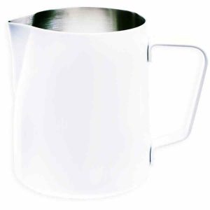 Jarro de leite revestido em pó JoeFrex 590 ml, branco - O complemento perfeito para o seu café com estilo e sofisticação.