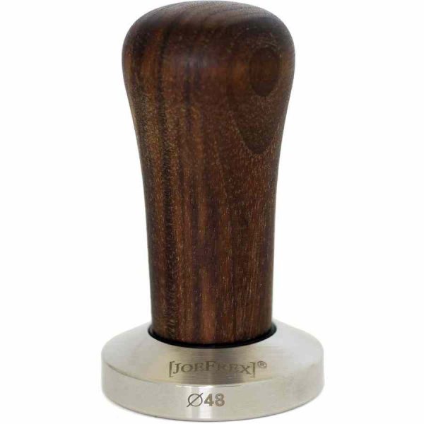 Compacto e elegante: JoeFrex Tamper com alça de madeira para um café perfeito. Ideal para baristas profissionais e amadores exigentes.