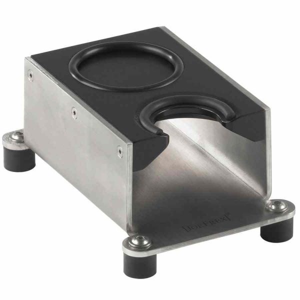 Estação de compactação JoeFrex exclusiva preta para café - acessório premium para baristas exigentes. Compre online agora!