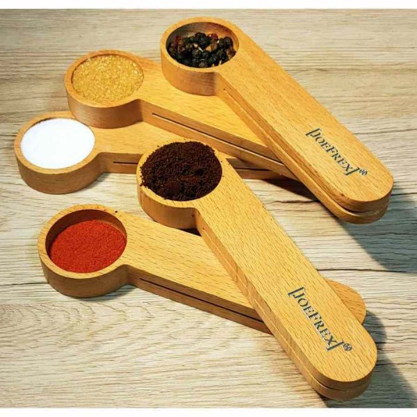 Medida de café em madeira JoeFrex com clipe 7 g - Prático e elegante utensílio para preparar café fresco em casa. Compre já!