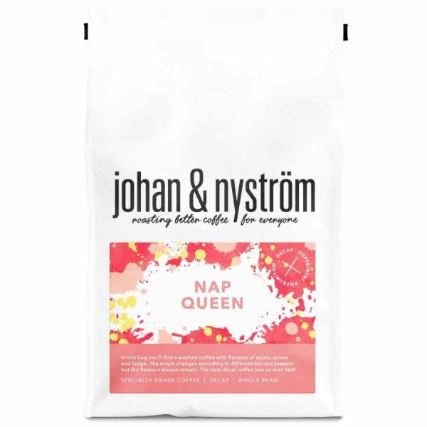 Café DeCaf Johan & Nyström Nap Queen 250 g: Desfrute do melhor café em grãos, sem cafeína, para os amantes de café exigentes.