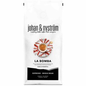 Café de alta qualidade Johan & Nyström Espresso La Bomba 500g em grãos, aromático e intenso para apreciadores de café. Perfeito para comprar online!