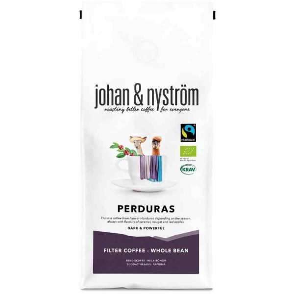 Café orgânico de alta qualidade em grãos Johan & Nyström Perdura's FTO 500 g - Compre online agora! Delicie-se com este café exclusivo.