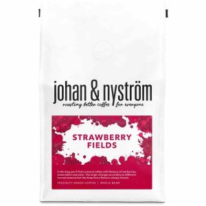 Café premium Johan & Nyström em grãos, aroma a morangos, 250 g - Delicie-se com o sabor intenso deste café especial!
