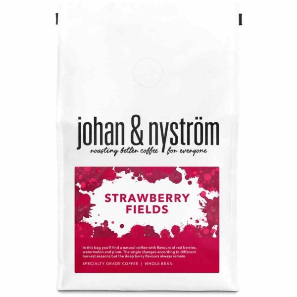Café premium Johan & Nyström em grãos, aroma a morangos, 250 g - Delicie-se com o sabor intenso deste café especial!