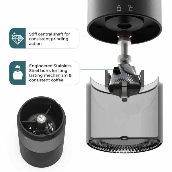 Moedor de café compacto Joy Resolve Groove para café fresco em casa. Ideal para amantes de café exigentes. Aproveite já!