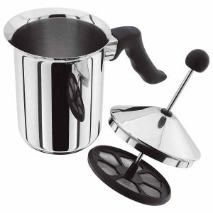 Garrafa de espumante de leite em aço inoxidável Judge, ideal para fazer espuma de leite perfeita. Produto de alta qualidade online.