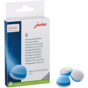 Pastilhas de limpeza trifásicas Jura - Limpeza profunda para a sua máquina de café com este produto de alta qualidade. Compre já online!