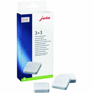 Pastilhas descalcificantes Jura para uma limpeza eficaz da sua máquina. Mantenha o café saboroso. Compatível com vários modelos. Compre já!