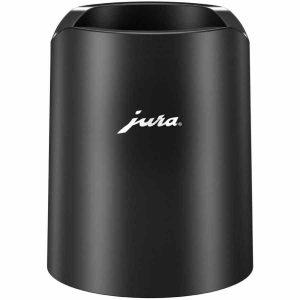 Fotografia do moderno Refrigerador de leite Jura Glacette em preto, ideal para manter o leite fresco. Produto de alta qualidade. Compre já!