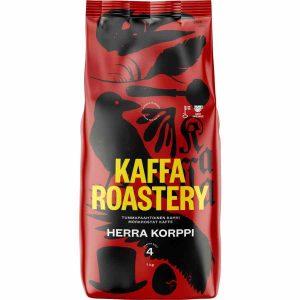 Grãos de café premium Kaffa Roastery Herra Korppi para os amantes de café exigentes. Aproveite a qualidade superior destes grãos selecionados!