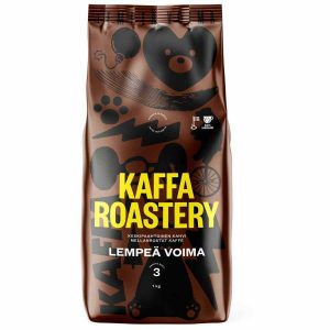 Grãos de café Kaffa Roastery Gentle Power - Aroma intenso para os amantes de café exigentes. Compre online e saboreie a qualidade única da Kaffa Roastery.
