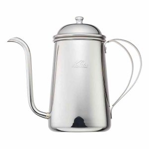 Chaleira de design elegante para café Kalita, em aço inoxidável de alta qualidade - acessório indispensável para sua cafeteira.