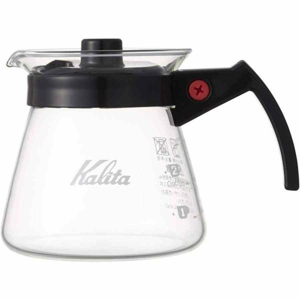 Servidor de vidro Kalita N 300 ml, alça preta: elegância e qualidade para o seu café especial. Compre online agora!