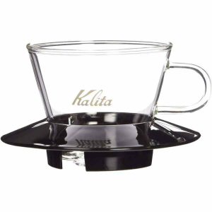 Gotejador de vidro Kalita Wave #155 preto, elegância e precisão para o café perfeito. Compre online agora!