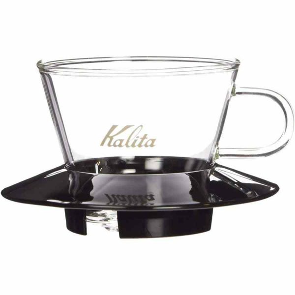 Gotejador de vidro Kalita Wave #155 preto, elegância e precisão para o café perfeito. Compre online agora!