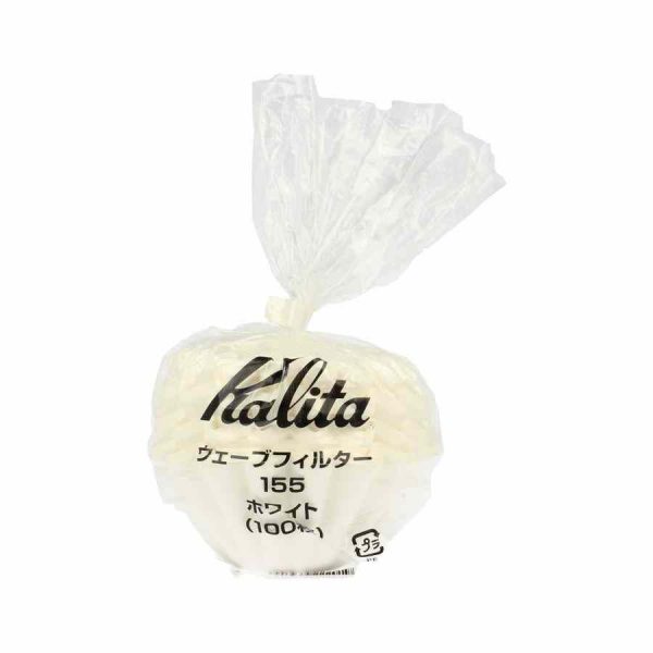 Pacote de 100 Papéis de Filtro Brancos Kalita Wave #155 para Café - Filtros de Qualidade Superior para Café Fresco e Delicioso. Compre Agora!