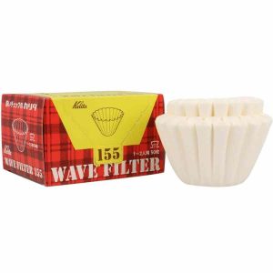 Pacote de 50 Papéis de Filtro Brancos Kalita Wave #155 para Café - Acessório de Qualidade Premium para Preparação de Café.