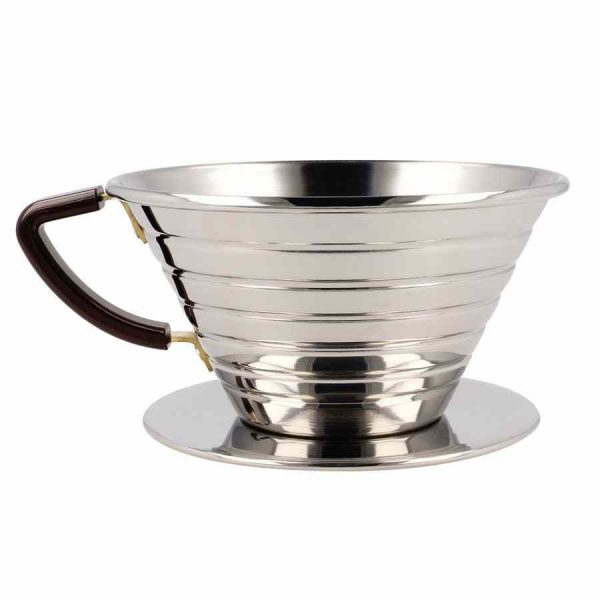 Gotejador de aço inoxidável Kalita Wave #185 para café - Design premium para extração perfeita. Compre online!
