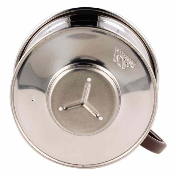 Gotador de café em aço inoxidável Kalita Wave #185 para preparar café de qualidade em casa. Design elegante e durável para os amantes de café.
