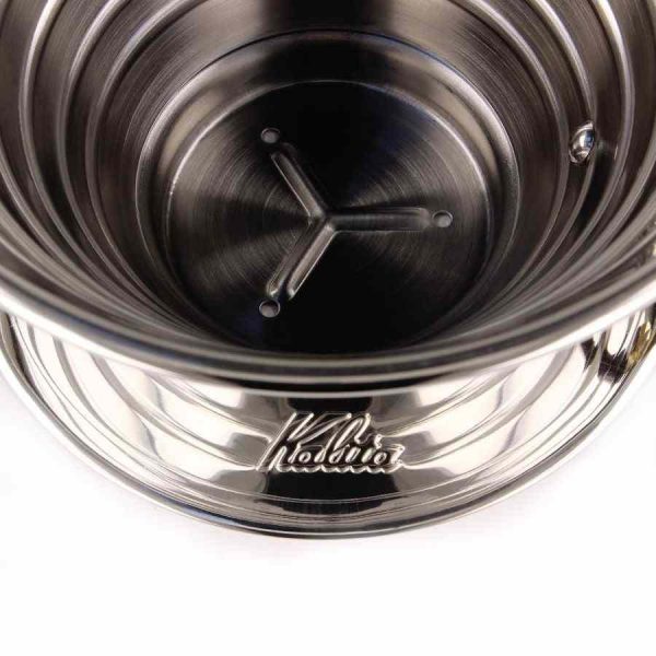 Gotejador de café em aço inoxidável Kalita Wave #185 para um café perfeito todas as manhãs. Adquira o seu agora!